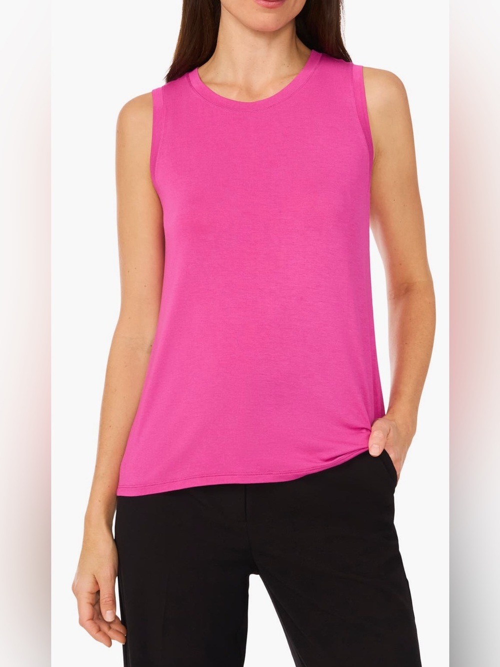 Halogen Back Keyhole Tank in Rose Violet